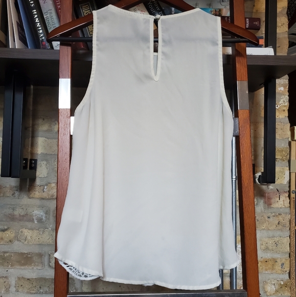 Delicate lace semi-sheer tank top - Picture 2 of 4